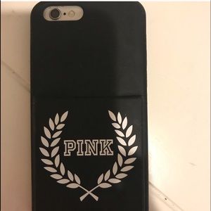 black victoria secret pink iphone case